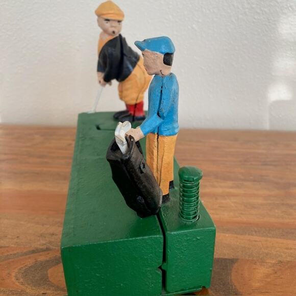 Vintage Cast Iron Reproduction "Birdie Putt" Coin Bank - Picture 5 of 9